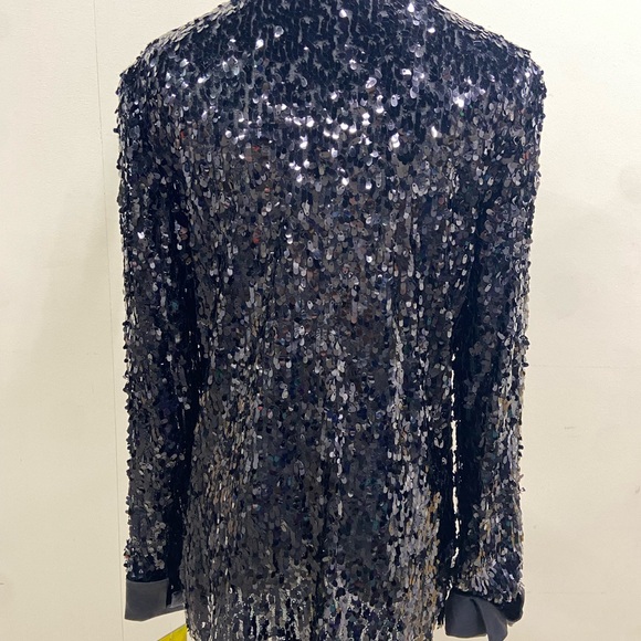 NWT Sequins Black Shirt Size 10 - Picture 4 of 5